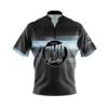 DV8 Teal Halo Quick Ship CoolWick Sash Zip Bowling Jersey -Bowler Smart Shop dv8 teal halo front scaled 1