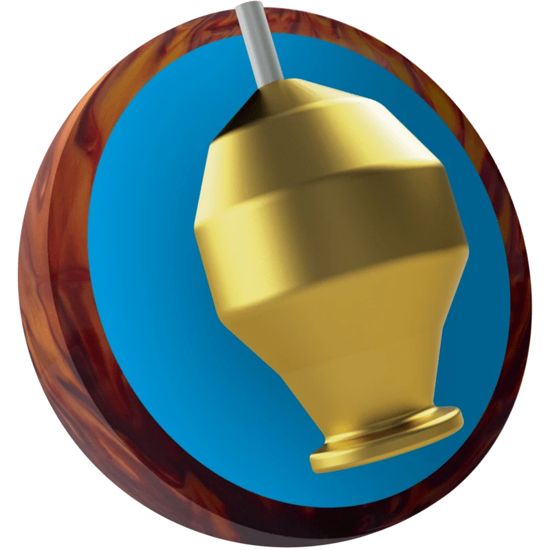 Ebonite Fireball Purple Gold Bowling Ball 4 Ebonite Fireball Purple Gold Bowling Ball - Image 2