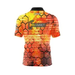 Hammer Black Widow Fire Honeycomb Quick Ship CoolWick Sash Zip Bowling Jersey 5 Hammer Black Widow Fire Honeycomb Quick Ship CoolWick Sash Zip Bowling Jersey -Bowler Smart Shop hammer fire black widow honeycomb back scaled 1