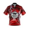 Motiv Electrical Tornado Red Quick Ship CoolWick Sash Zip Bowling Jersey