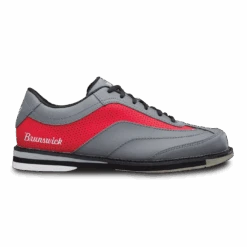 Brunswick Rampage Grey Red Men’s Left Handed Bowling Shoes