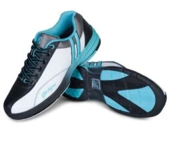KR Strikeforce Starr White Black Teal Left Hand Women’s Bowling Shoes -Bowler Smart Shop starr2