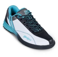 KR Strikeforce Starr White Black Teal Left Hand Women’s Bowling Shoes